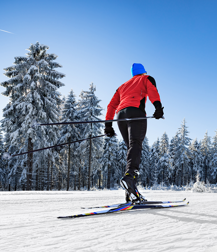 A man skiing outside