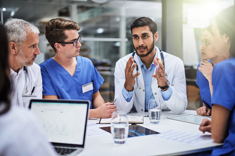 A group of healthcare professionals having a meeting