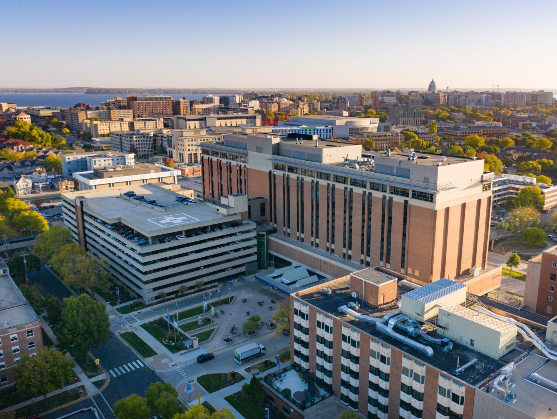 Aerial view of Meriter Hospital