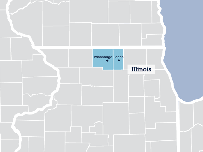 IL Map - Winnebago & Boone